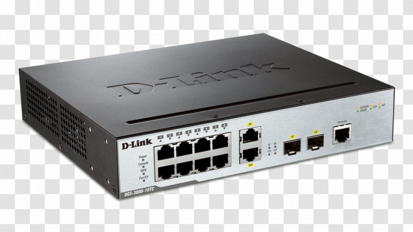 Network Switch Gigabit Ethernet Small Form-factor Pluggable Transceiver Port D-Link DGS 3000-10TC - Electronics - 10 Transparent PNG