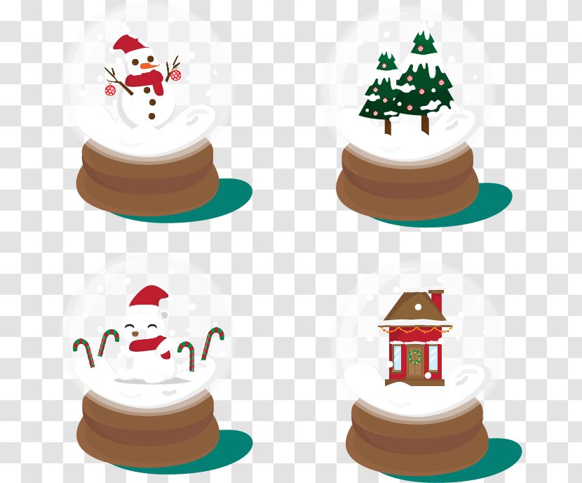 Light Santa Claus Christmas Ornament - Cake Decorating - White Effect Ball Transparent PNG