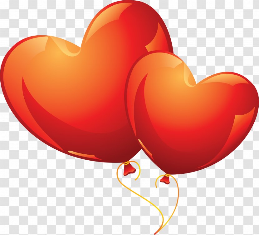 Heart Balloon Clip Art - Watercolor - Image Transparent PNG