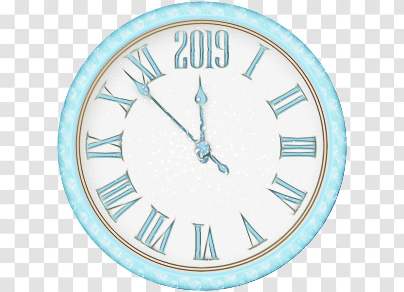 Clock Face - Turquoise - Analog Watch Interior Design Transparent PNG