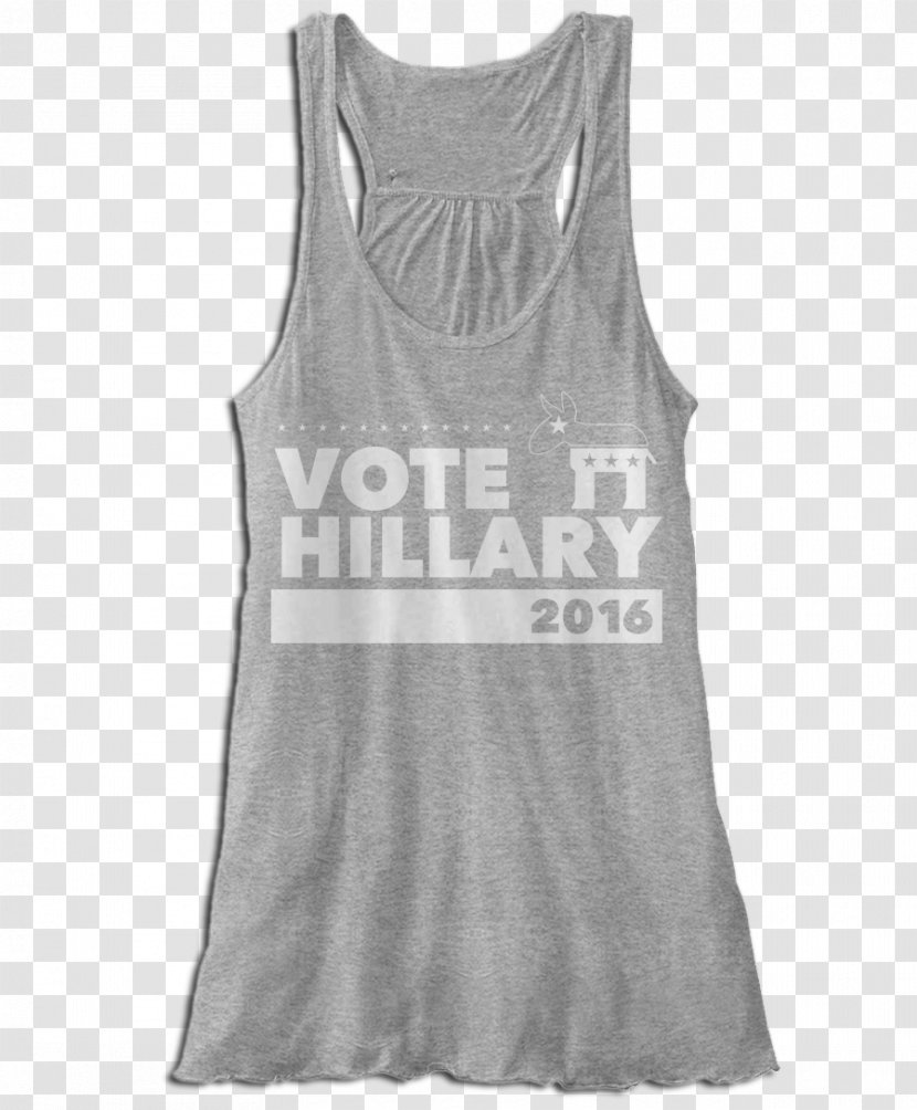 T-shirt Active Tank M Sleeveless Shirt Gilets - Tshirt - Vote Hillary Transparent PNG