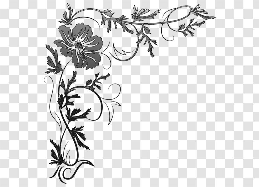 Floral Design Drawing Visual Arts Cut Flowers - Line Art - Desen Transparent PNG