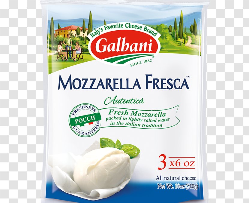 Italian Cuisine Milk Mozzarella Cream Galbani - Ingredient Transparent PNG