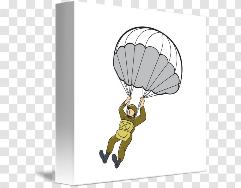 Cartoon Parachute Drawing Clip Art - Paratrooper Transparent PNG