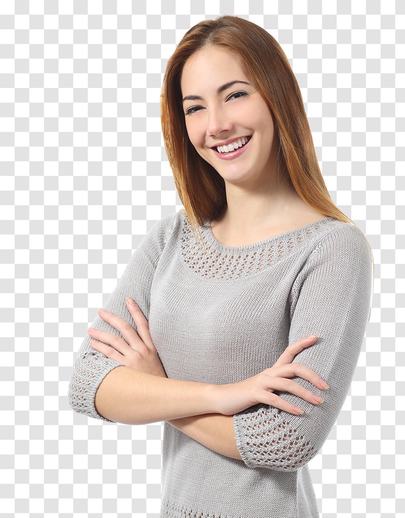 T-shirt Shoulder Sleeve - Silhouette - Smiling Lady Transparent PNG