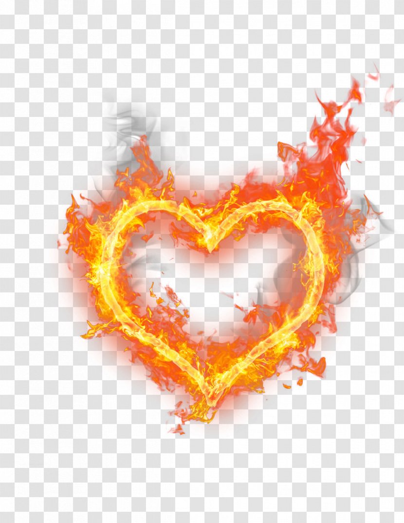 Heart Fire Flame - Pattern - Heart-shaped Transparent PNG
