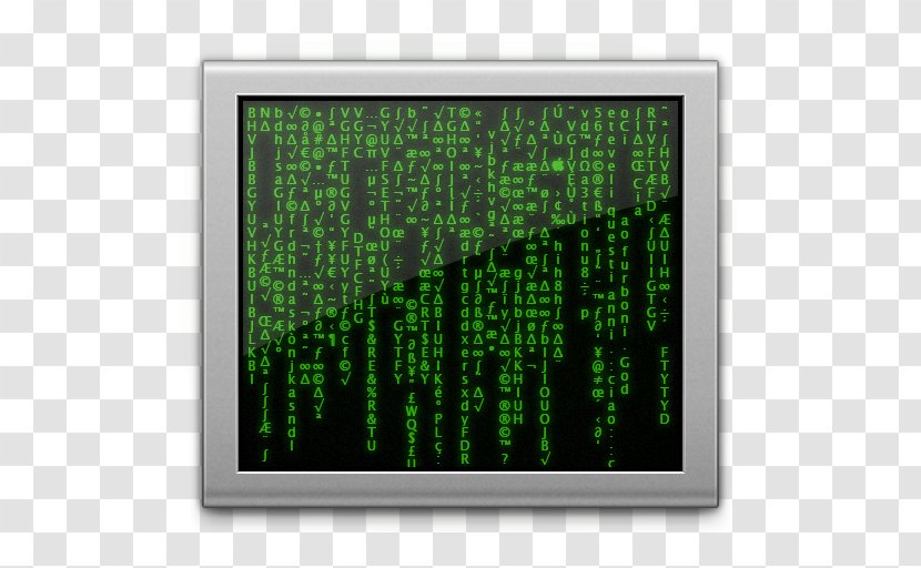 Display Device Grass Green Font - Matrix Transparent PNG