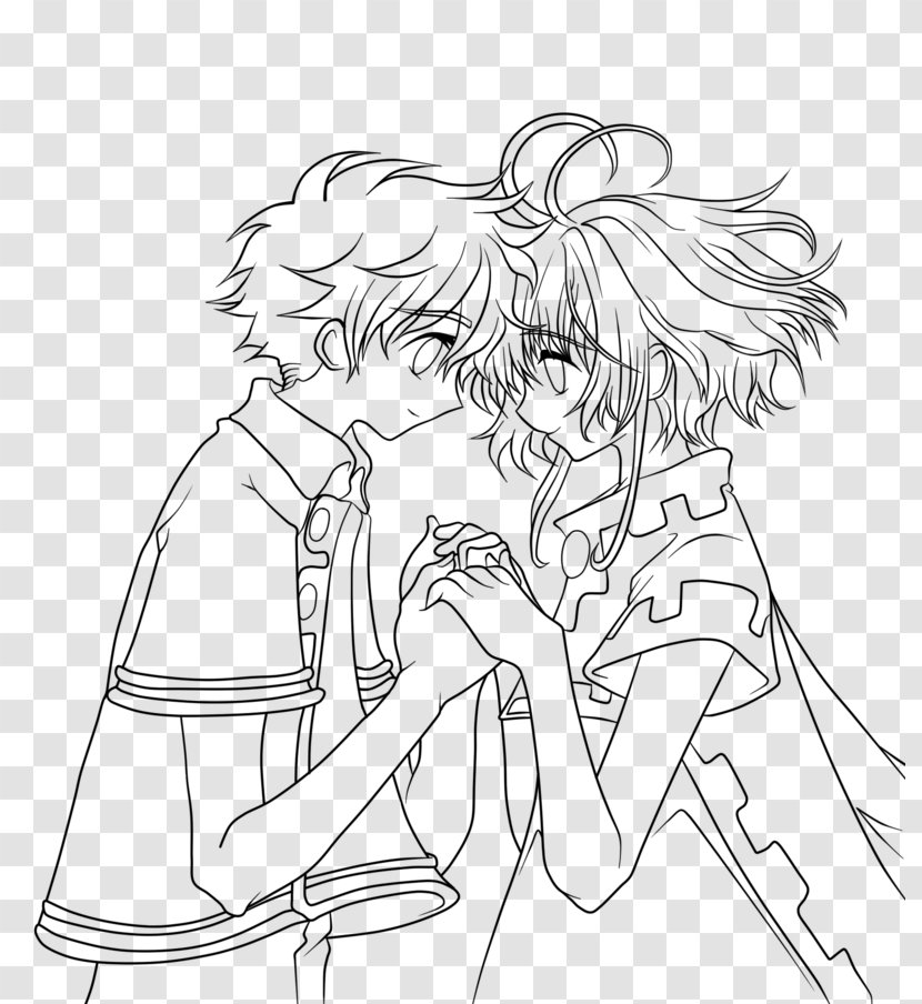 Syaoran Li Line Art Sakura Kinomoto Kurogane - Tree Transparent PNG