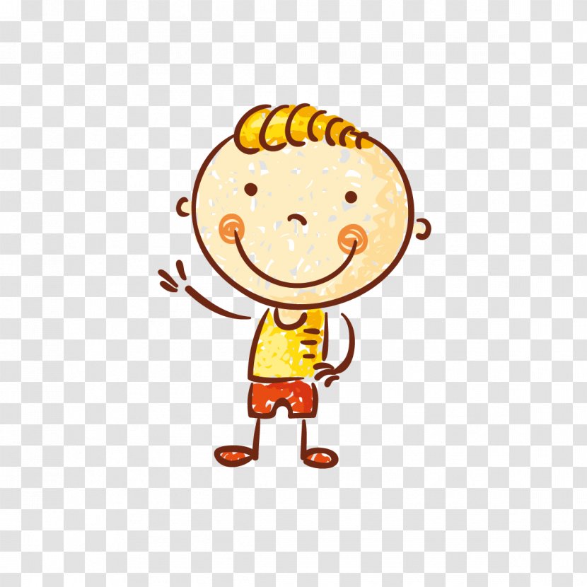 Drawing Child Stick Figure - Yellow - Boy Painting Transparent PNG