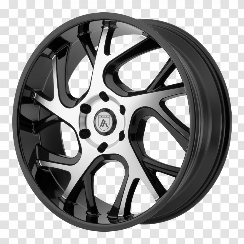 Car Asanti Black Wheels Rim Chrome Plating - Tire Transparent PNG
