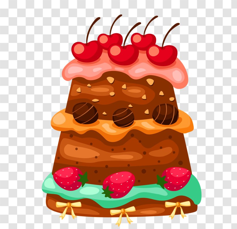 Birthday Cake Chocolate Cupcake Layer Fruitcake - Dessert - Cherry Transparent PNG