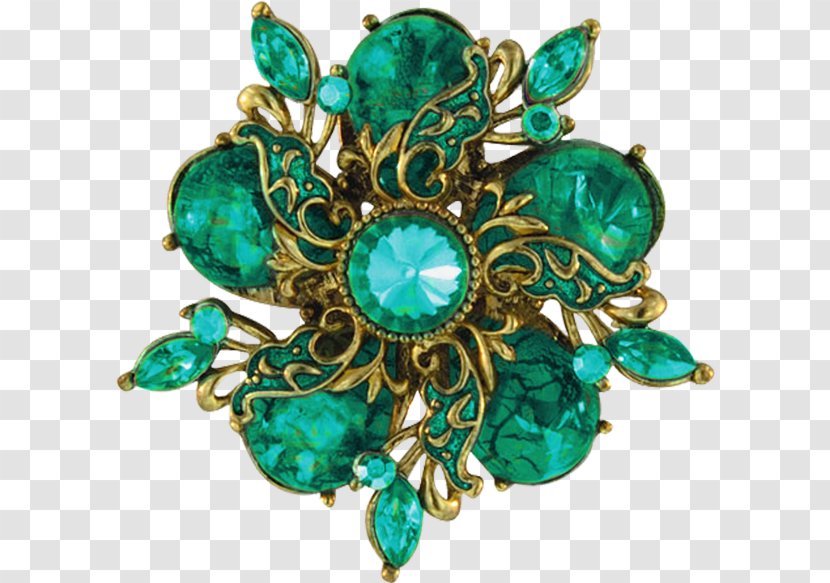 Jewellery Brooch Emerald - Crown Jewels Transparent PNG