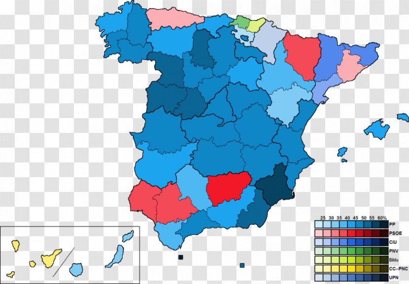 Spain Spanish Local Elections, 2015 General Election, 1977 European Parliament 2019 - Electoral District - Map Transparent PNG