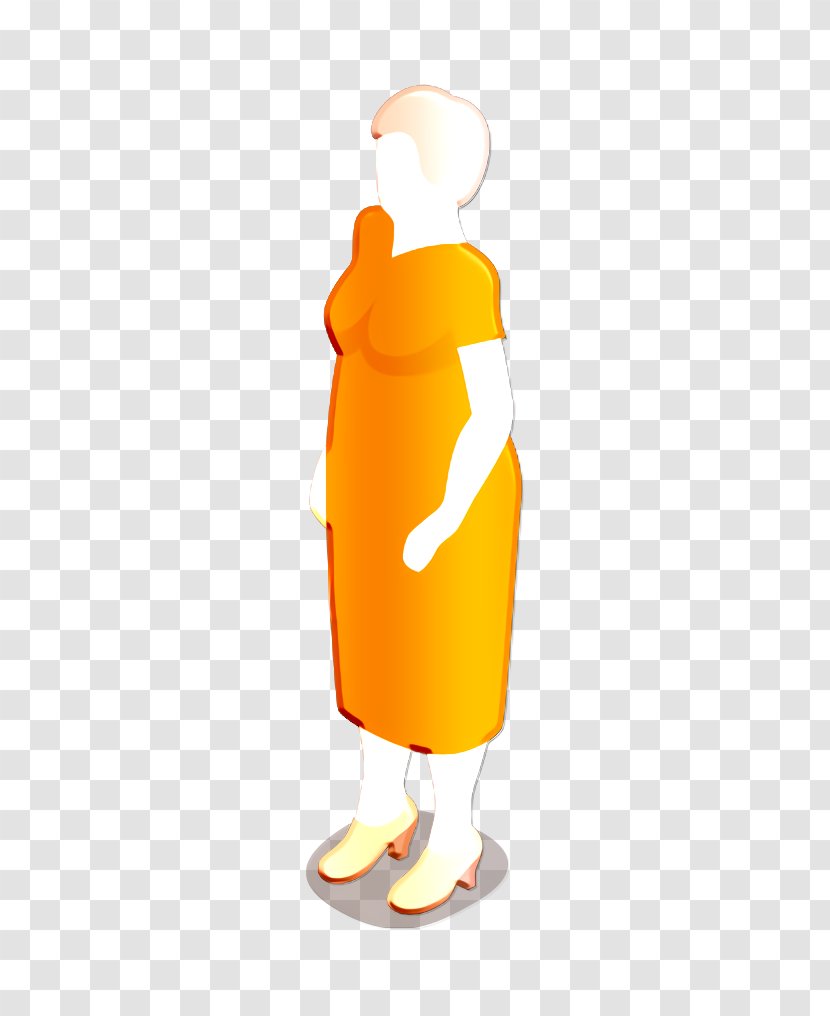 Female Icon Oldwoman People - Orange - Drink Transparent PNG