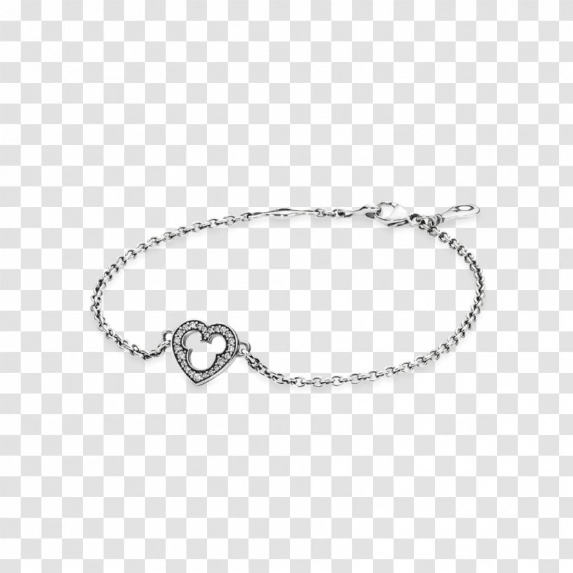 Pandora Earring Charm Bracelet Mickey Mouse Cubic Zirconia - Bangle Transparent PNG