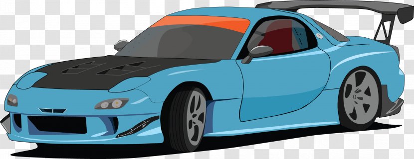 Mazda RX-7 Car Nissan 180SX Chevrolet Volt - Sports - Drift Clipart Transparent PNG