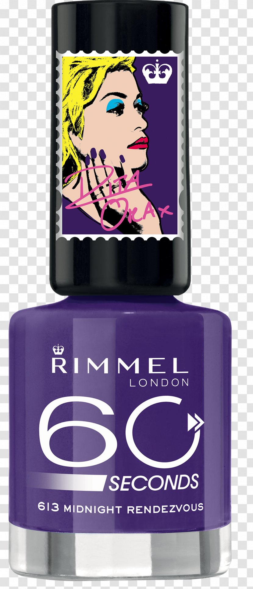 Nail Polish Rimmel Cosmetics Lipstick - Ora - 60 Seconds Transparent PNG