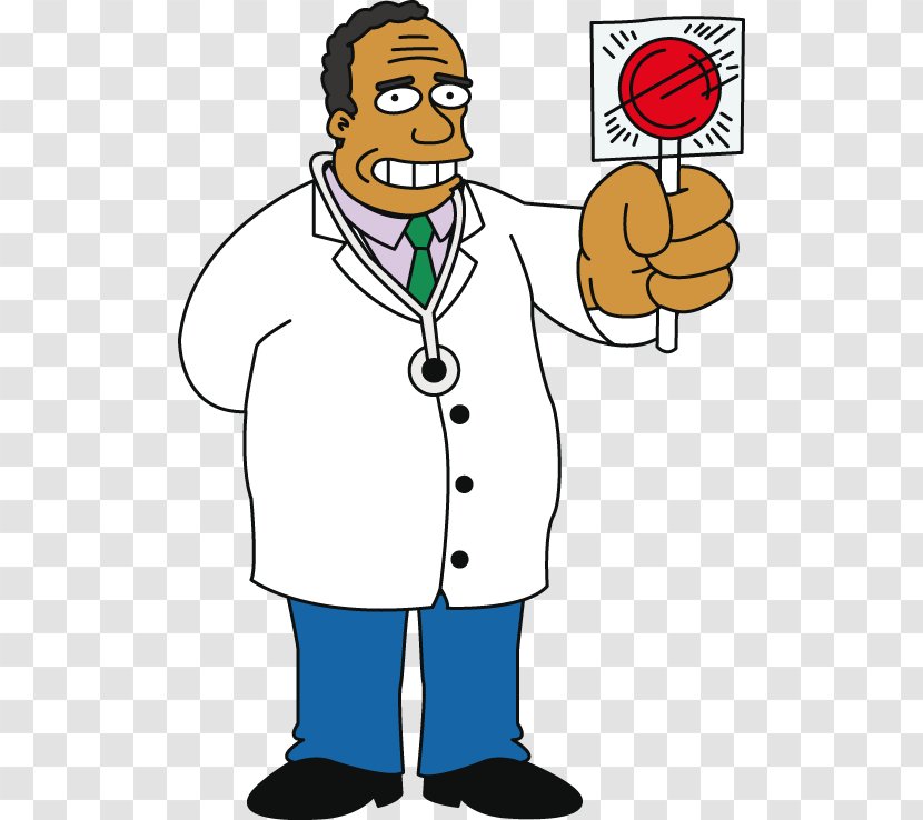 Dr. Hibbert Waylon Smithers Homer Simpson Apu Nahasapeemapetilon Nick - Dan Castellaneta - Cartoon Male Doctor Transparent PNG