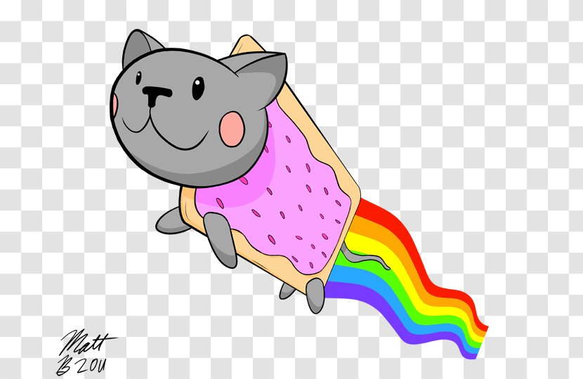 T-shirt Nyan Cat Animated Film Computer Clip Art - Cartoon Transparent PNG