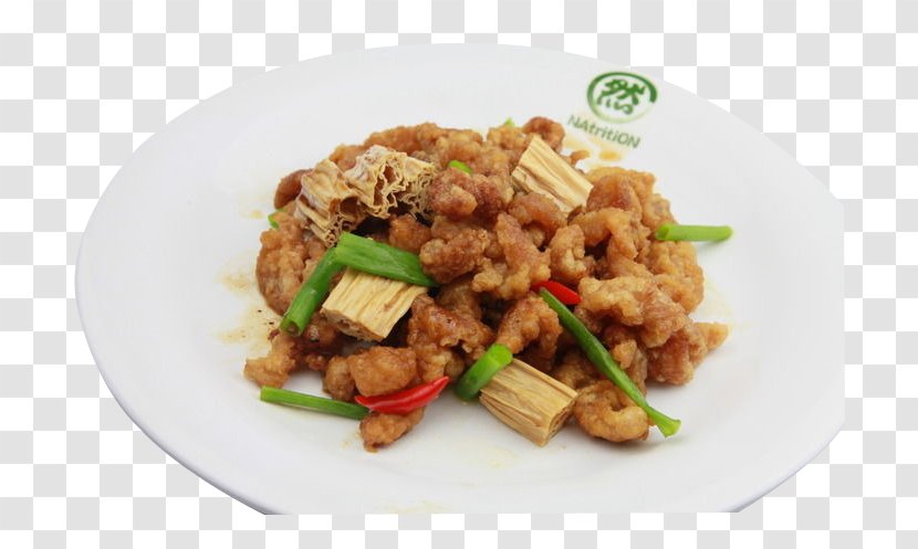 Phat Si-io Chicken Nugget Twice Cooked Pork American Chinese Cuisine - Vegetarian - Yuba Meat Fried Transparent PNG