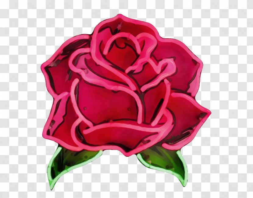 Red Watercolor Flowers - Rose - Artificial Flower Floribunda Transparent PNG