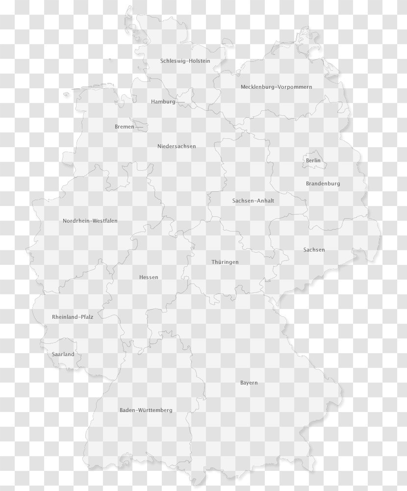 Map Germany White Angle Tree Transparent PNG