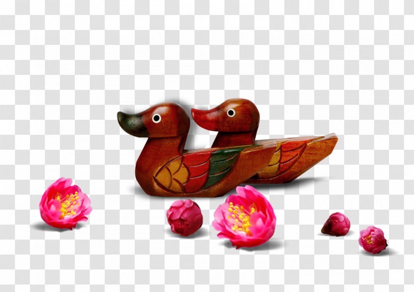 Bud - Pink - Traditional Wood Carving Duck Pull Material Free Transparent PNG