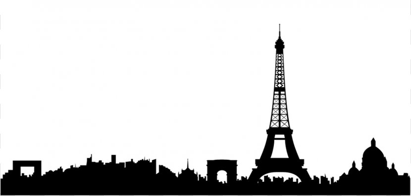Paris Skyline Silhouette Clip Art - Royaltyfree Transparent PNG