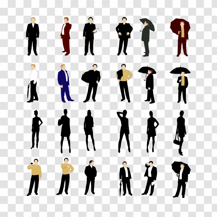 Graphic Design - Human - Vector Characters Silhouette Transparent PNG