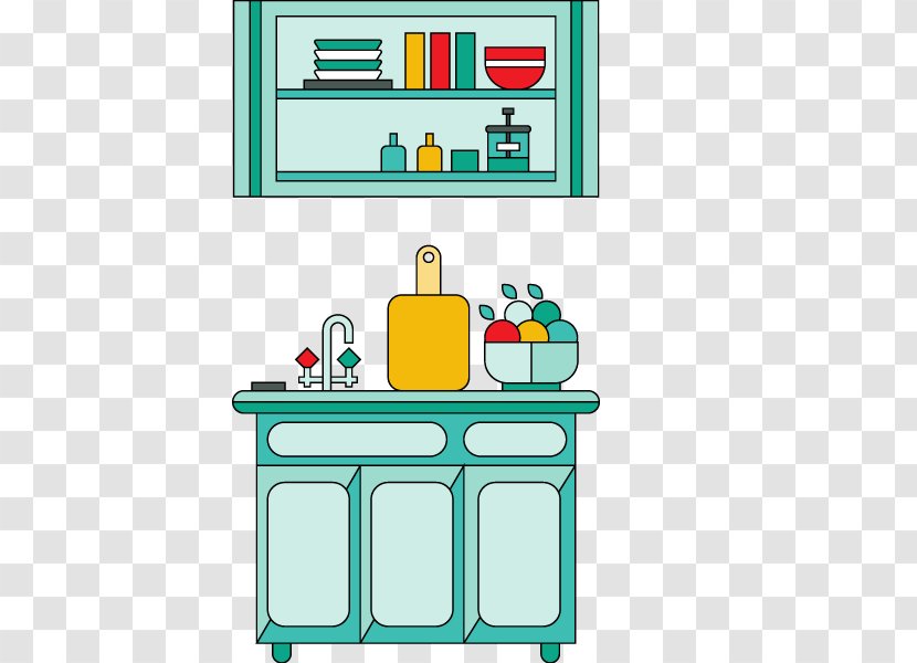 Kitchen Flat Design Illustration - Microwave Oven - Vector Transparent PNG