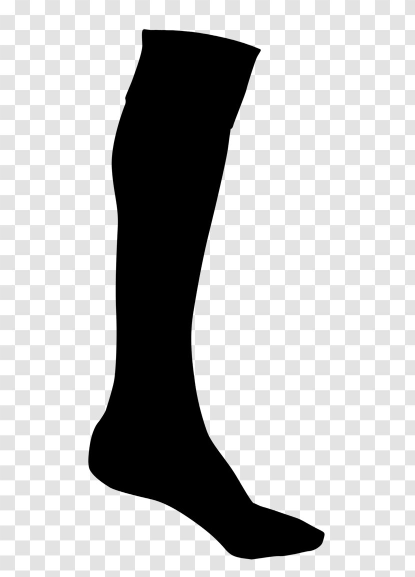 Shoe Black & White - Tights - M Human Leg Silhouette Font Transparent PNG