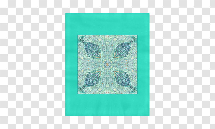 Visual Arts Place Mats Rectangle Symmetry Pattern - Aqua - All Over Print Transparent PNG