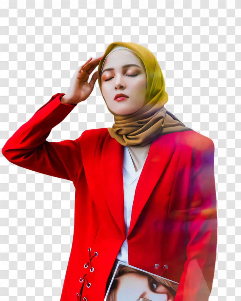 Clothing Scarf Red Outerwear Fashion Accessory - Stole - Design Costume Transparent PNG
