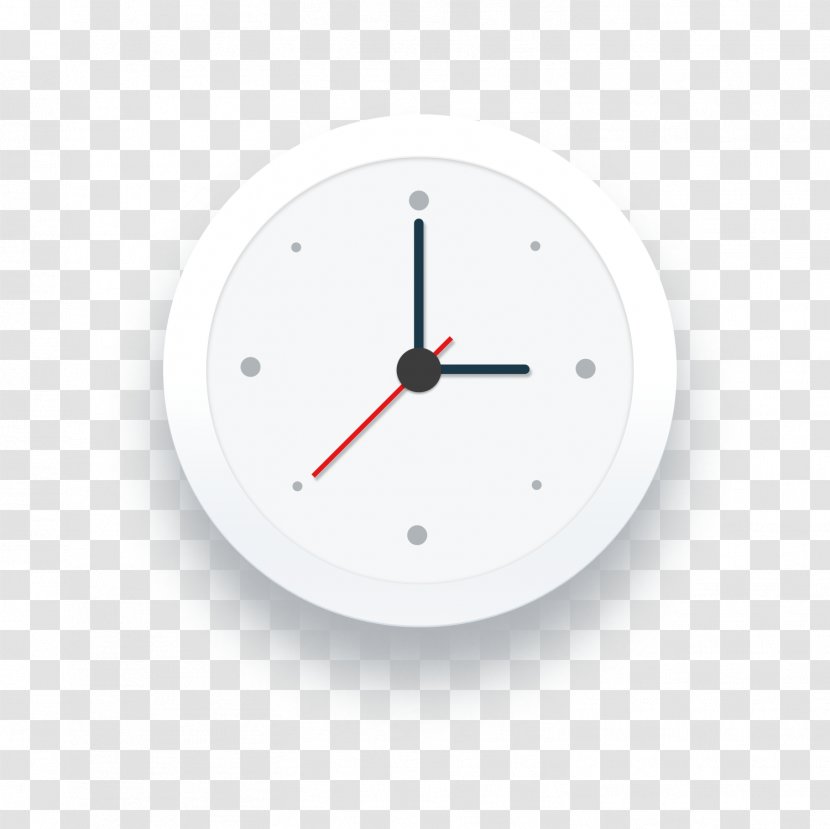 Circle Clock - White Watch Transparent PNG