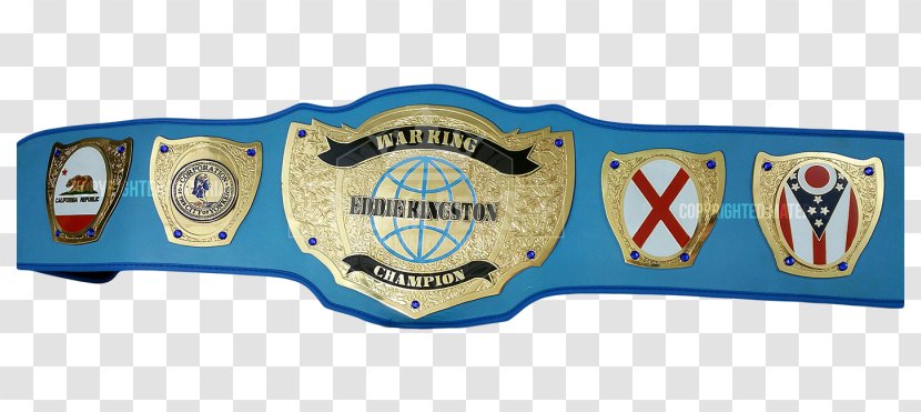 Championship Belt Professional Wrestling Big Gold - Watercolor Transparent PNG