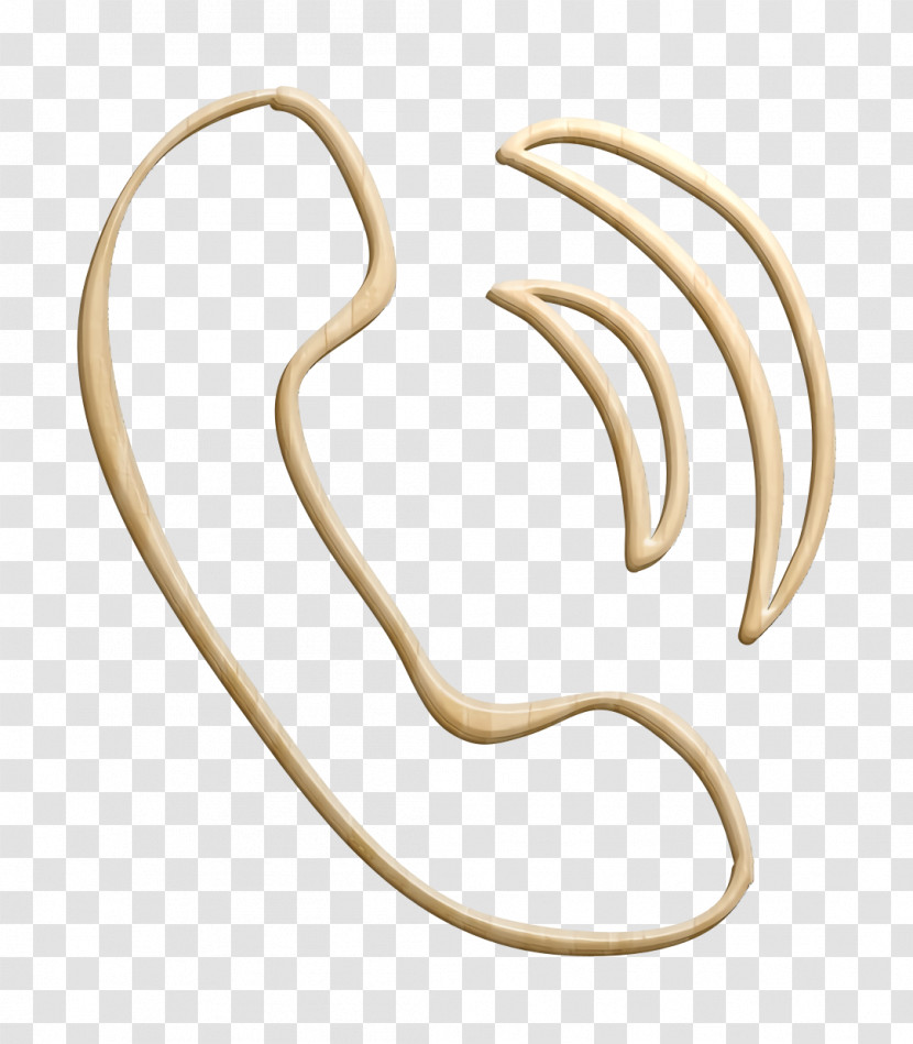 Call Icon Social Media Hand Drawn Icon Phone Auricular Hand Drawn Outline Icon Transparent PNG
