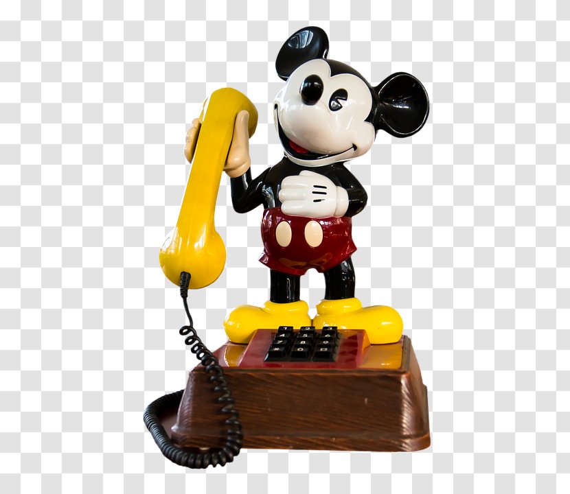 Disney Mickey Mouse Animated Talking Telephone Phone 1997 Telemania Minnie Transparent PNG