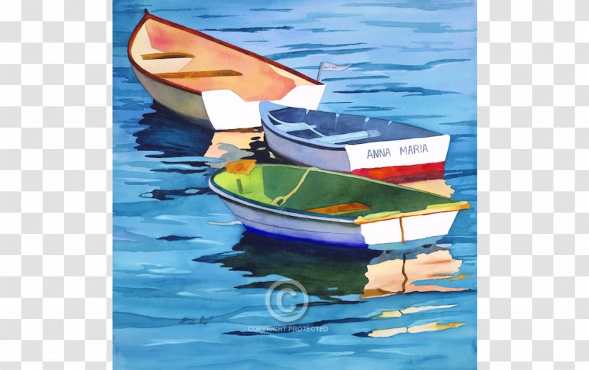 Dinghy Rowing Boat Painting Leisure - Water Transparent PNG