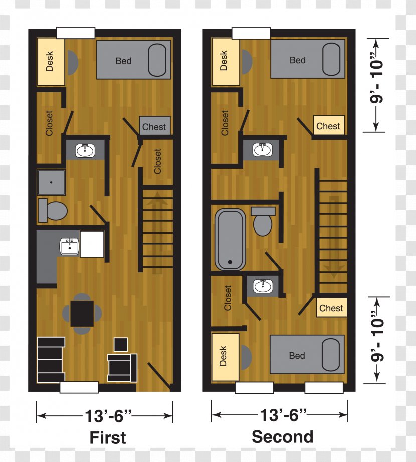 Carpenter/Wells Complex Floor Plan House Dormitory - Texas Tech University Transparent PNG