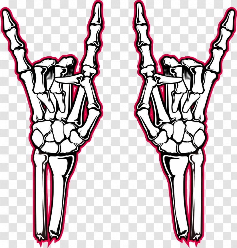Bone Human Skeleton Clip Art - Cartoon - Vector Gesture Transparent PNG