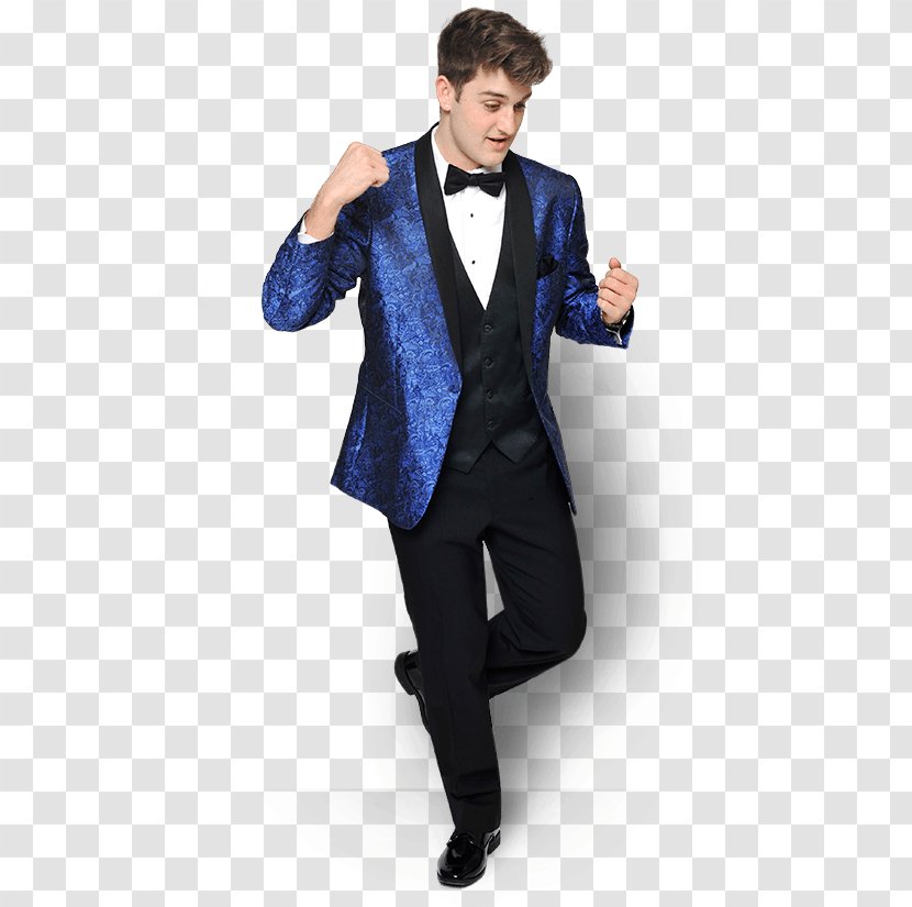 Tuxedo Blue Prom Suit Formal Wear - Button Transparent PNG