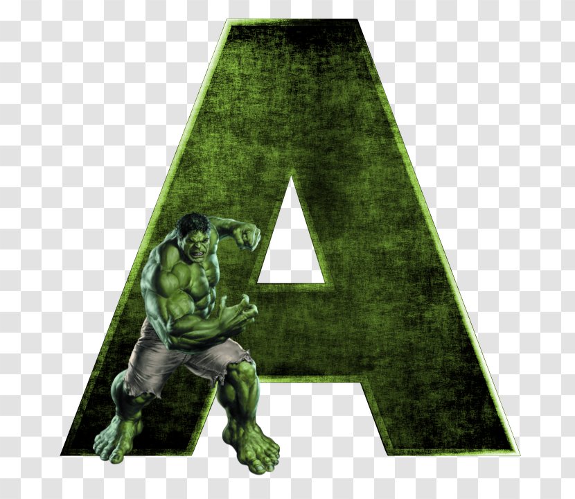 Hulk Letter Alphabet Superhero M - Marvel Avengers Assemble - A Transparent PNG