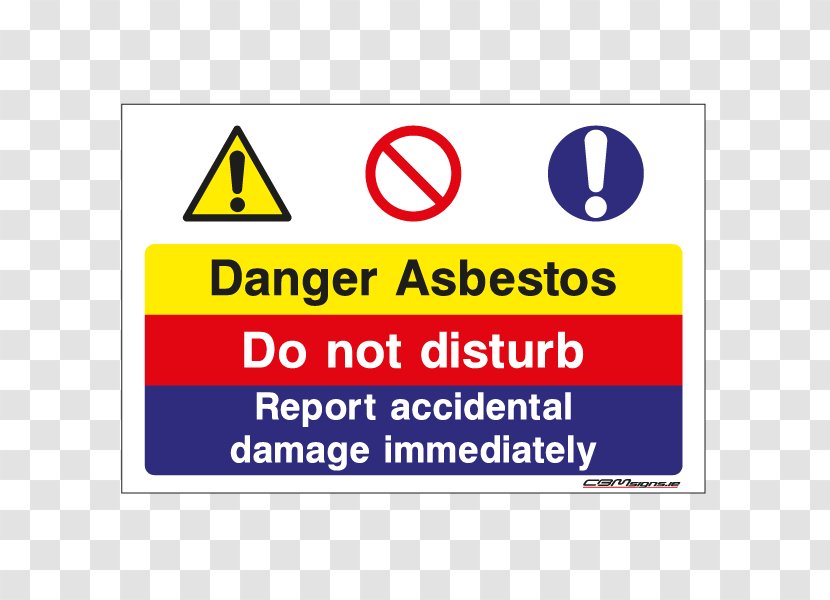 Hazard Occupational Safety And Health Sign Asbestos Risk - Architectural Engineering - Construction Signs Transparent PNG