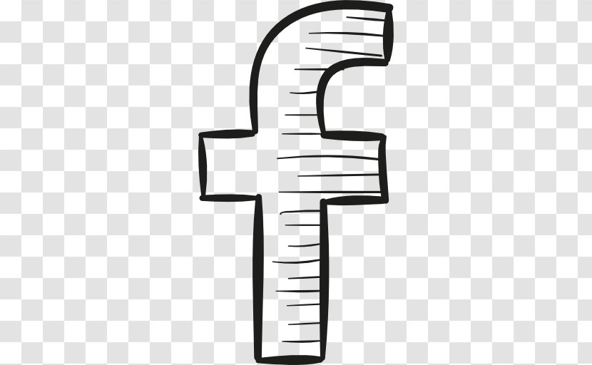 Logo Social Media Facebook - Black And White Transparent PNG