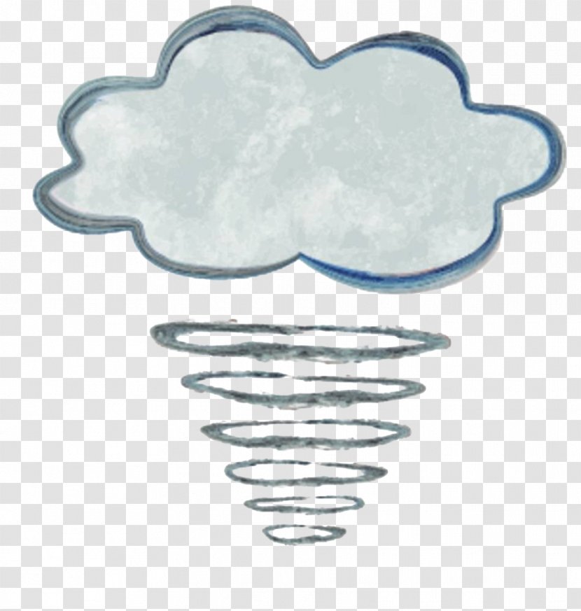 Wind Tornado Cloud Illustration - Hand-painted Tornadoes Transparent PNG