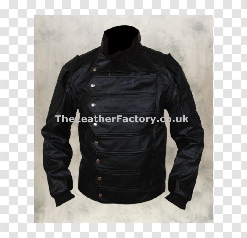 Leather Jacket Captain America Bucky Barnes - Suede Transparent PNG