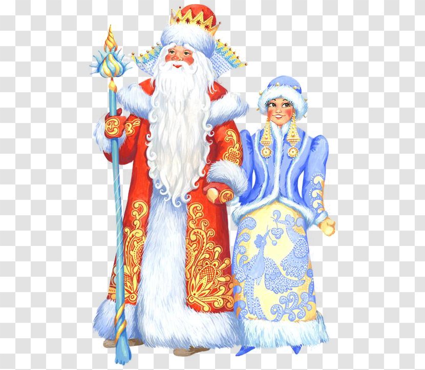 Ded Moroz Snegurochka Santa Claus Christmas The Snow Maiden - Ornament Transparent PNG