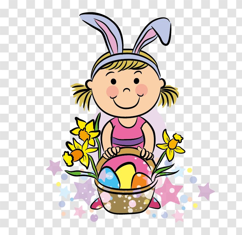 Child Stock Photography Clip Art - Easter - Children Happy Cartoon Rabbit Transparent PNG