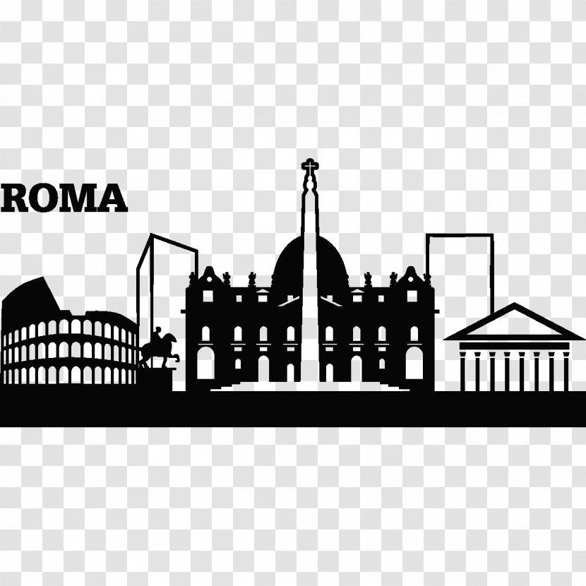 Rome Logo Vector Graphics Illustration Image - Gotham City Skyline Transparent PNG
