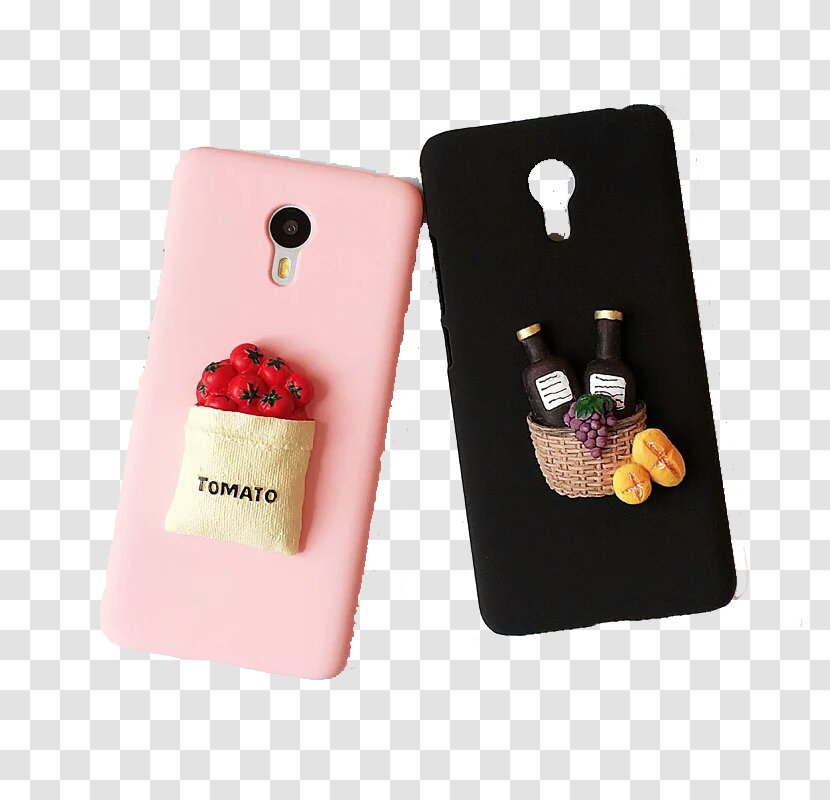 IPhone 4S 7 5c 5s 6S - Mobile Phone - Tomato Red Wine Decorated Case Transparent PNG